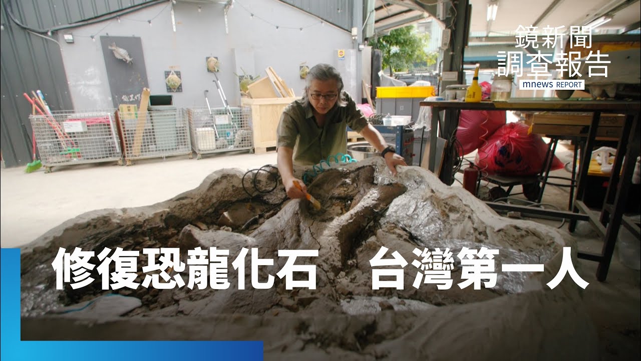 台灣化石先生修復恐龍遺骸！　埋藏千萬年　三角龍頭骨破土而出　台灣清修師老蕭修復還原｜我冷門我驕傲｜鏡新聞調查報告｜#鏡新聞