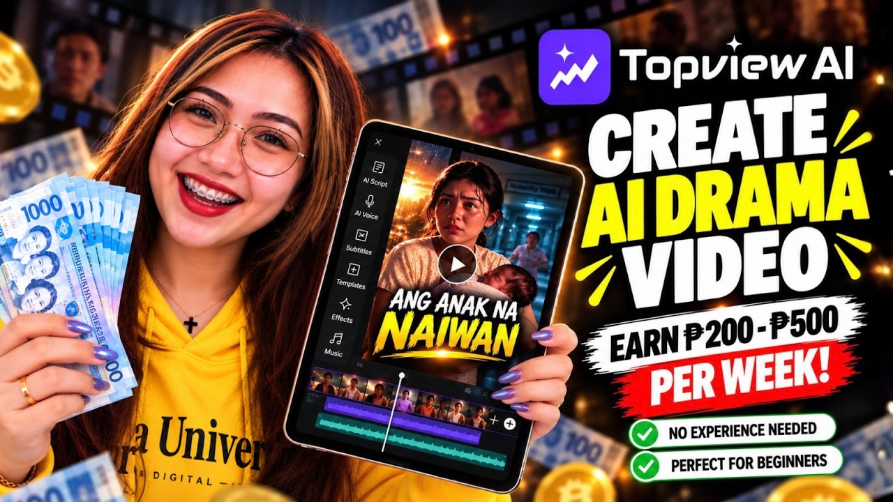 EARN EXTRA by Creating VIRAL AI DRAMA (Beginner Work From Home) | TOPVIEW AI