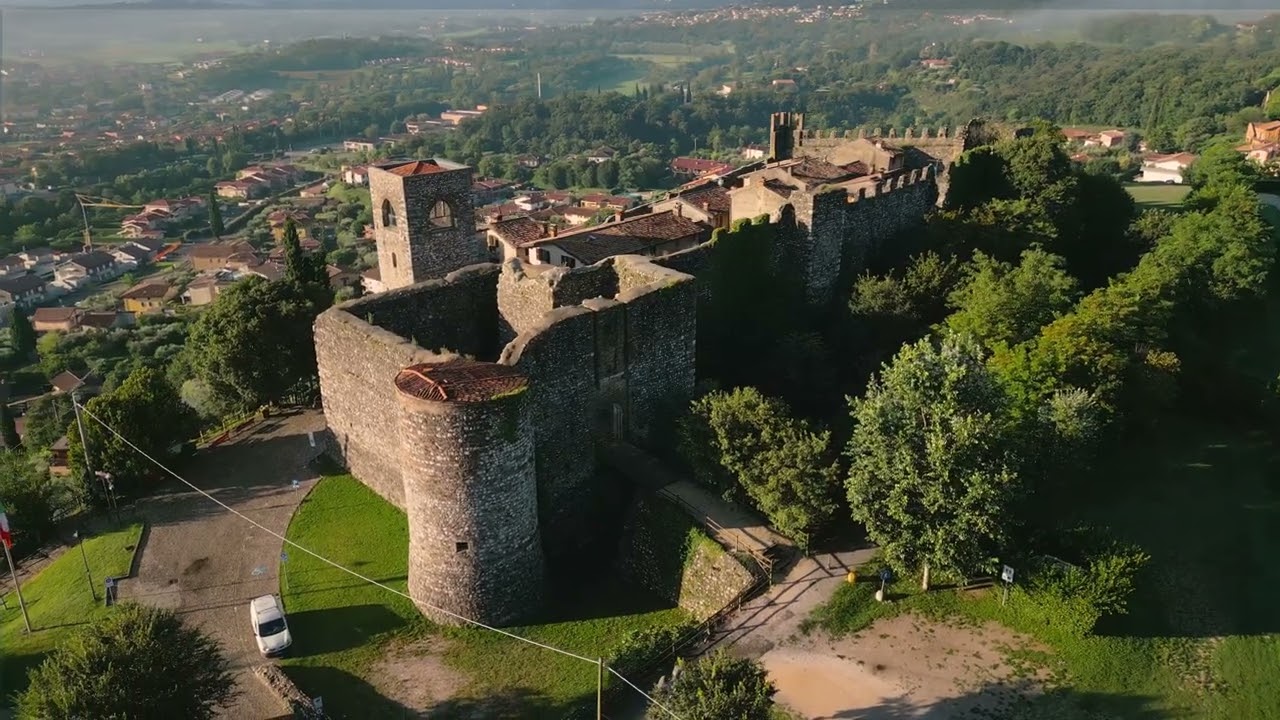 Castle of Padenghe sul Garda - Lake Garda Italy - Drone Footage