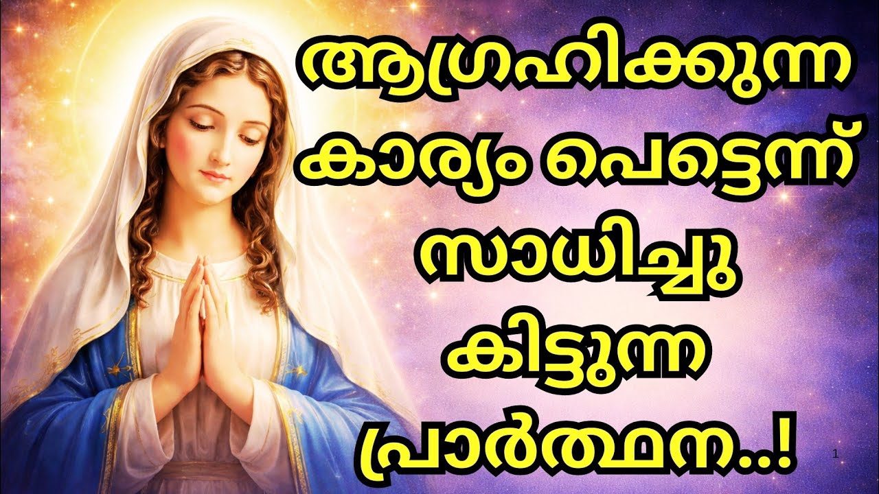 മാതാവിനോടുള്ള  നിയോഗ പ്രാർത്ഥന | Jesus miracle prayer | Kreupasanam live today | mother mary prayer 