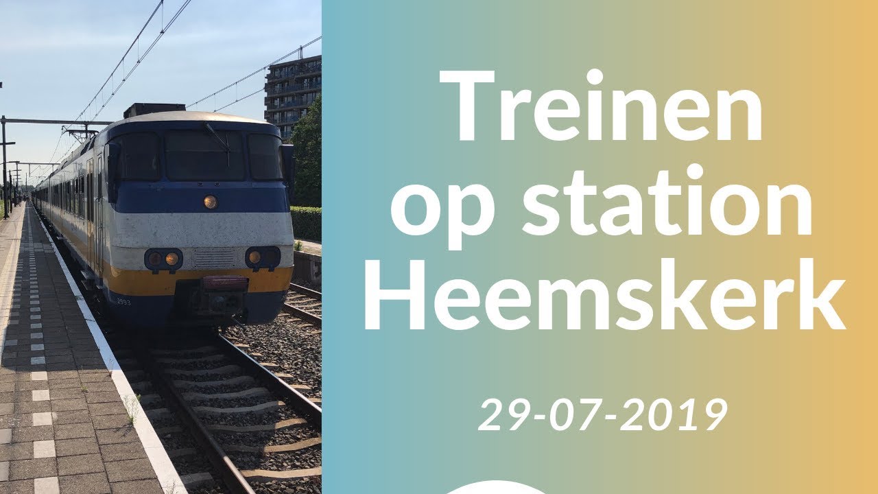 Treinen op station Heemskerk - 29 juli 2019