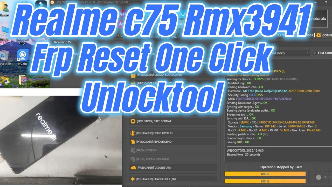 Realme C75 rmx3941 frp Unlock tool || realme c75  frp reset unlock tool || realme c75 frp bypass