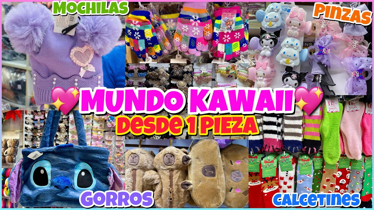 🌸TIENDA KAWAII ¡DESDE 1 PIEZA!😱/ MOCHILAS STITCH,CALCETINES, ACCESORIOS PARA EL CABELLO/ CENTRO CDMX