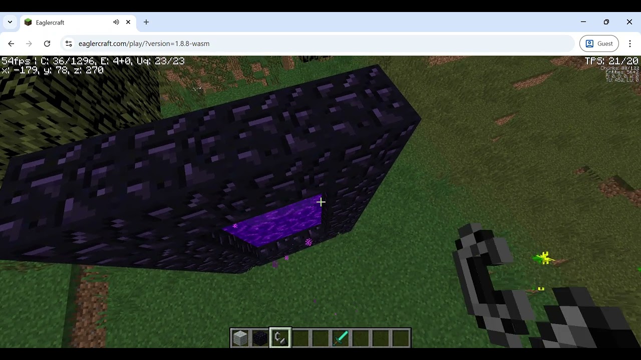 MINECRAFT IN EAGLER CRAFT ON BROWSER