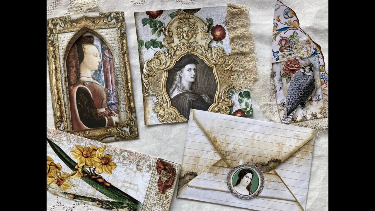Junk Journal making some tucks and pockets for the journal for Medieval Mirage Part 5