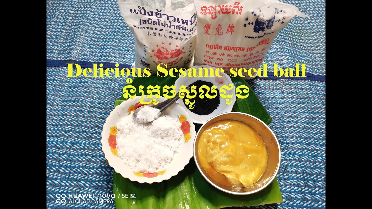 How to make Delicious Sesame seed ball  នំក្រូចស្នូលដូង