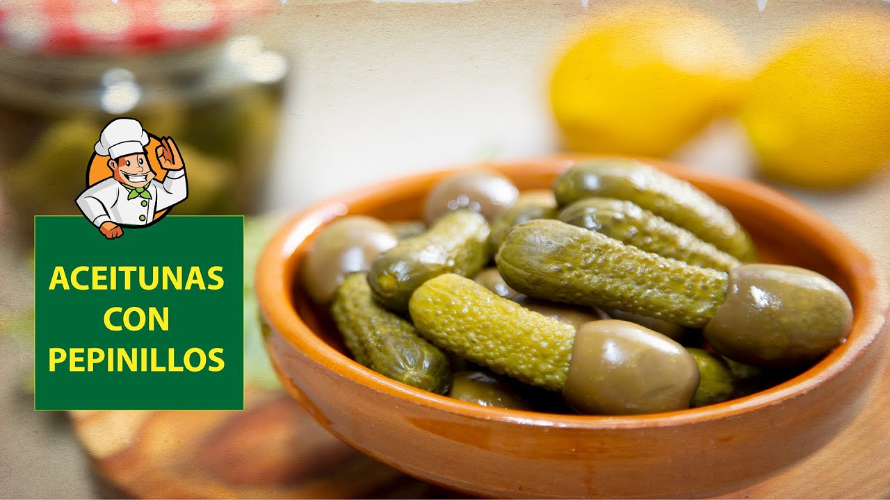 ACEITUNAS RELLENAS DE PEPINILLOS. Receta casera.