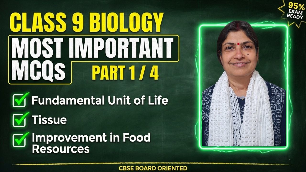 Class 9 Biology MCQ Series Part-1 | Most Important MCQs for Exams | CBSE 2026 | Swarnima
