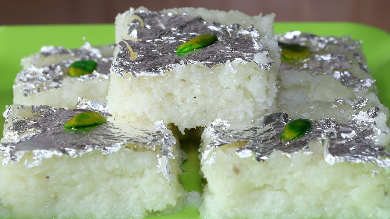Fresh Coconut Burfi | Coconut Burfi Recipe | Indian Sweet | Kanak's Kitchen