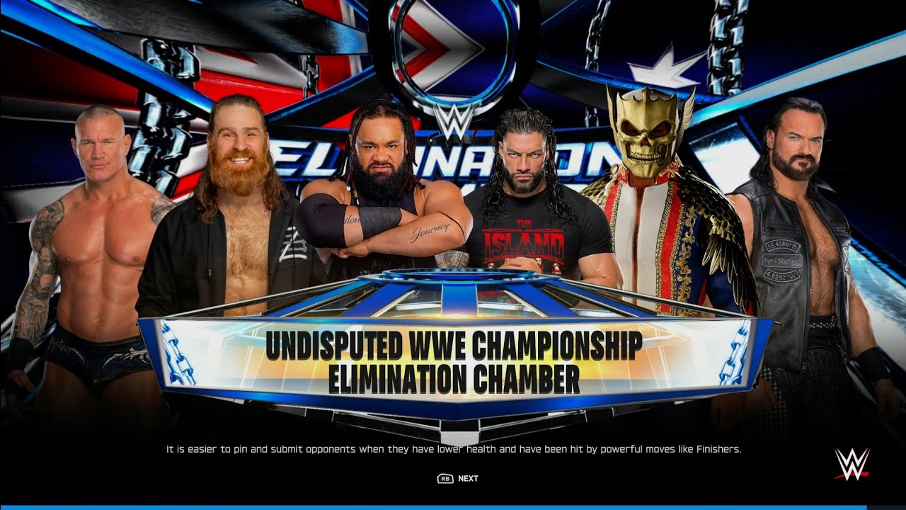 WWE UNDISPUTED CHAMPIONSHIP ELIMINATION CHAMBER MATCH | WWE 2K25 