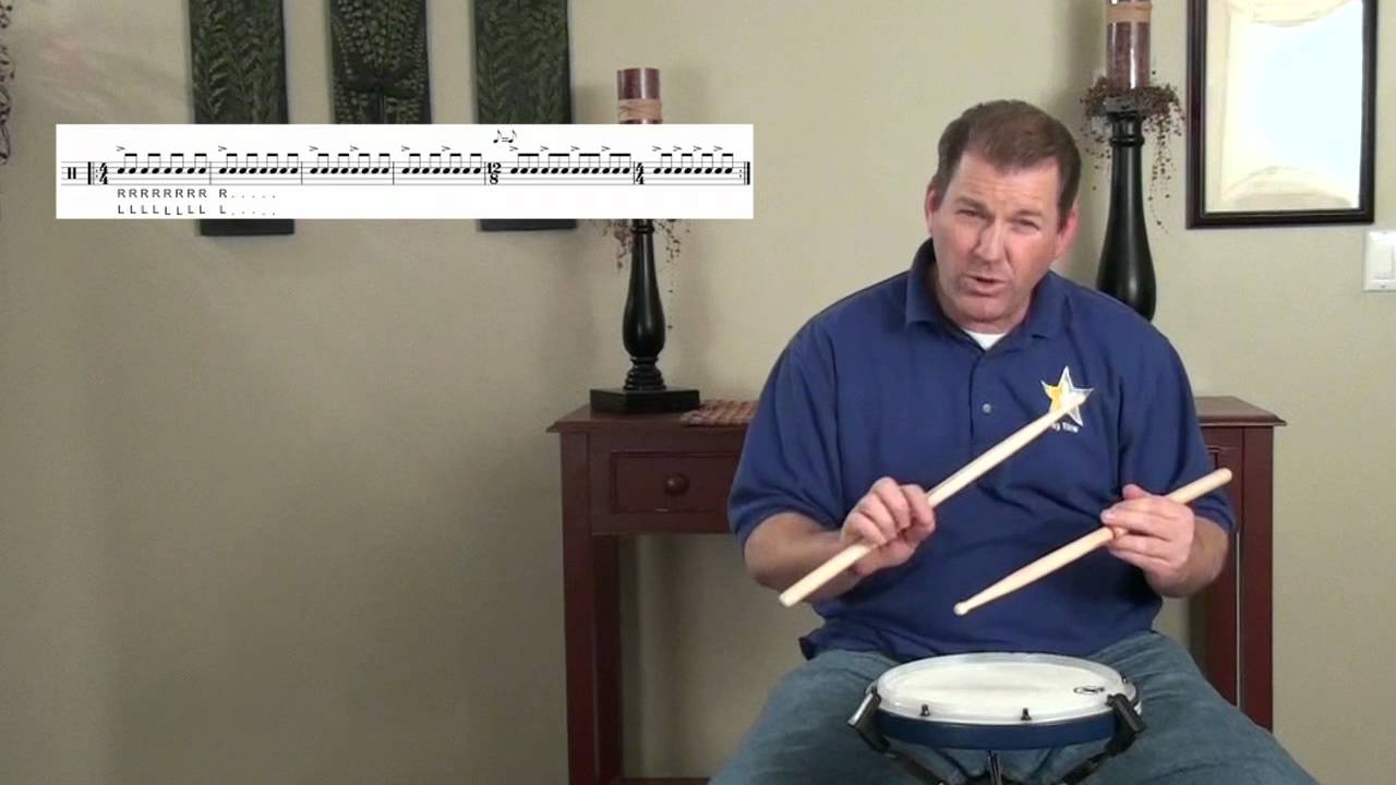 Drumming Expert Traditional Grip Taps and Accents, Learn how to play drums