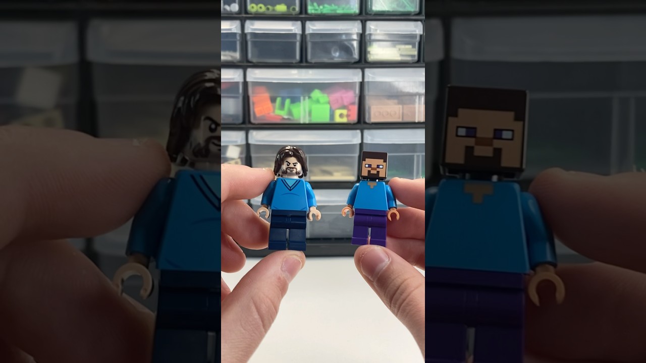 LEGO Minecraft vs LEGO Minecraft movie minifigures!