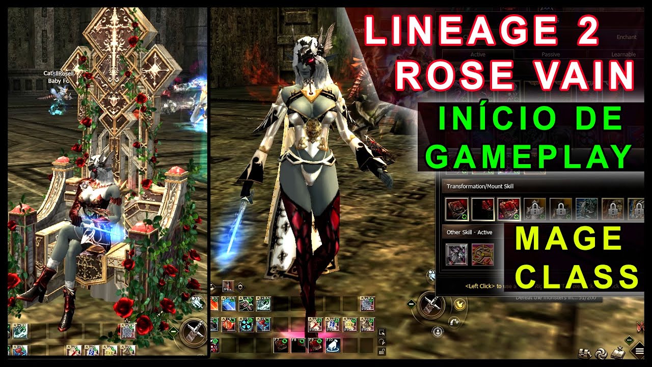 Lineage 2 - Início de Gameplay da Classe ROSE VAIN (Dark elf Mage) #lineage2 #mmorpg