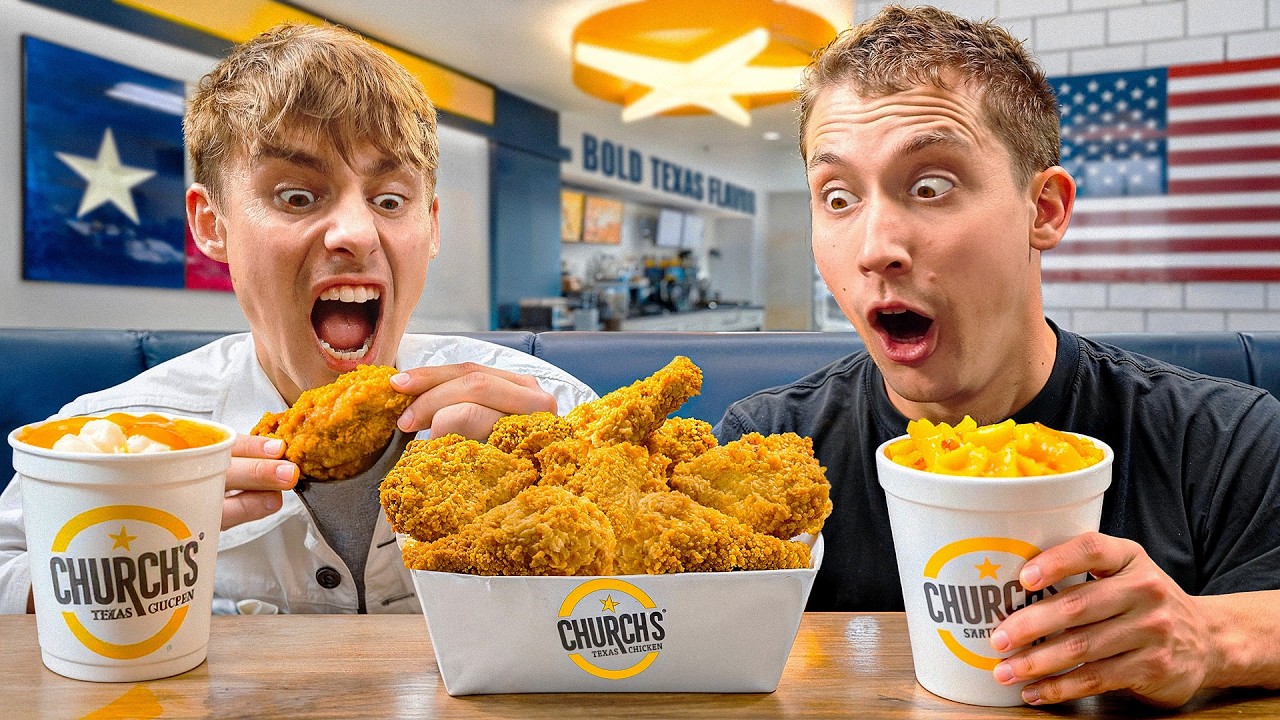 Two Brits try Church's chicken for the first time!