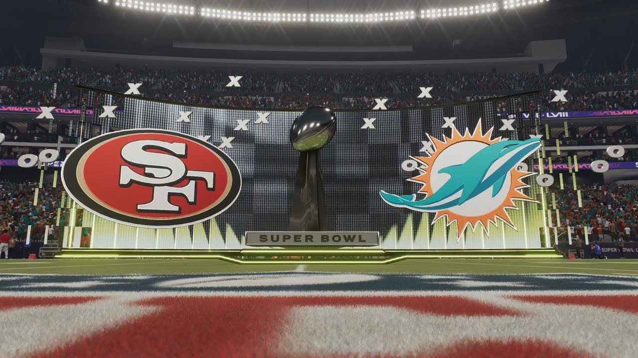 Madden NFL 24 - San Francisco 49ers Vs Miami Dolphins Simulation SuperBowl 58 Predictions PS5