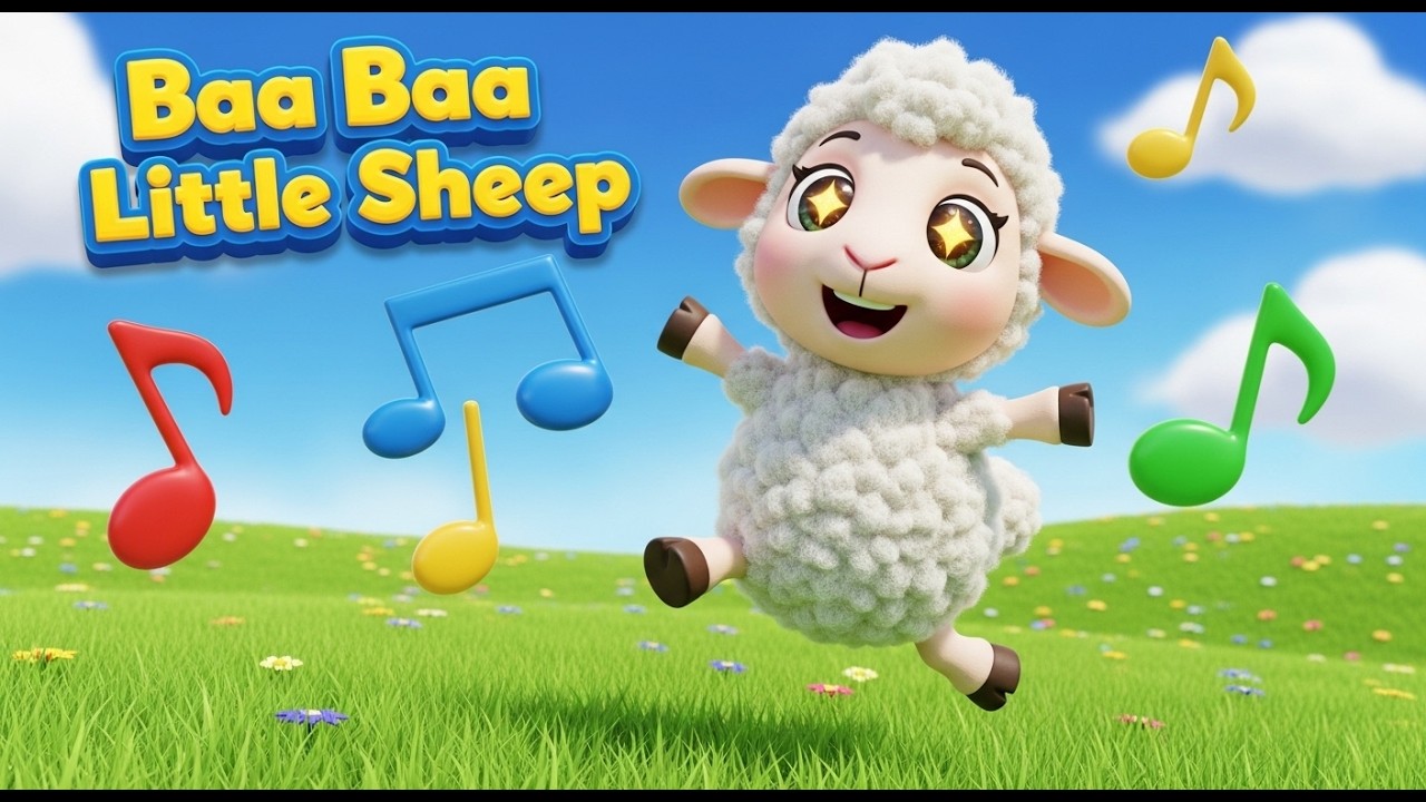 Baa Baa Little Sheep 🐑🎵 | Cute Sheep Rhyme for Kids | ToonWhiz Kids