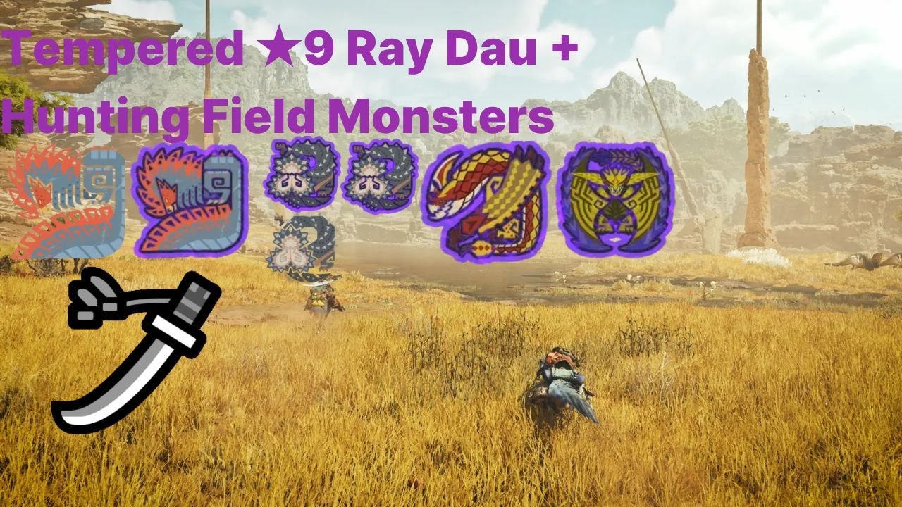 MHWILD 역전 9성 레다우+필드에 있는 잡몹들 잡기 Tempered ★9 Ray Dau + Hunting Field Monsters