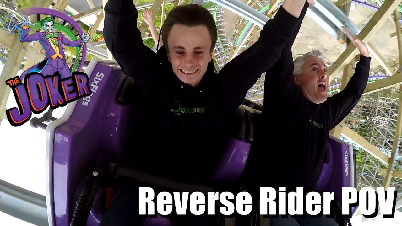 The Joker On-Ride (Reverse POV) Six Flags Discovery Kingdom