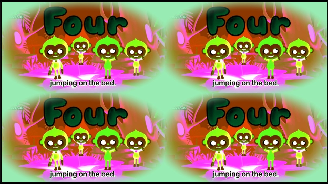 Four Little Monkeys Jump Jump 🐒🛏️ | Forest Version | Random Remix Effects 🌳🔥