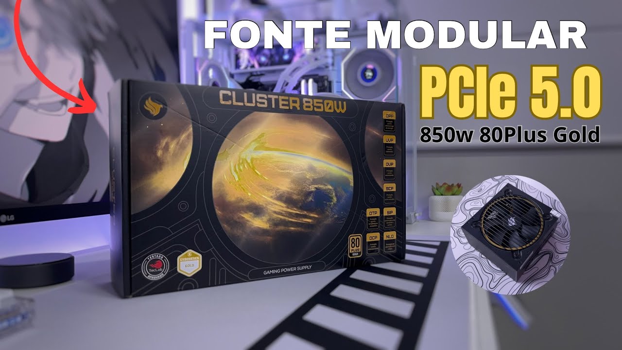 Fonte Modular Cluster 850w (PCIe 5.0) - O Melhor Custo Benef&iacute;cio