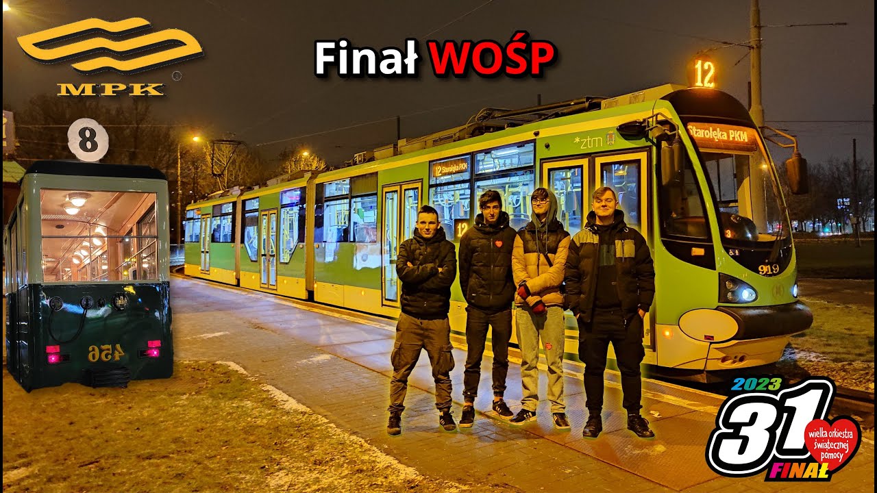 Tramwaje HISTORYCZNE Linia 8 na 31. Finał WOŚP | KMPS, MPK Poznań | Kanciak, Księżniczka, H, N