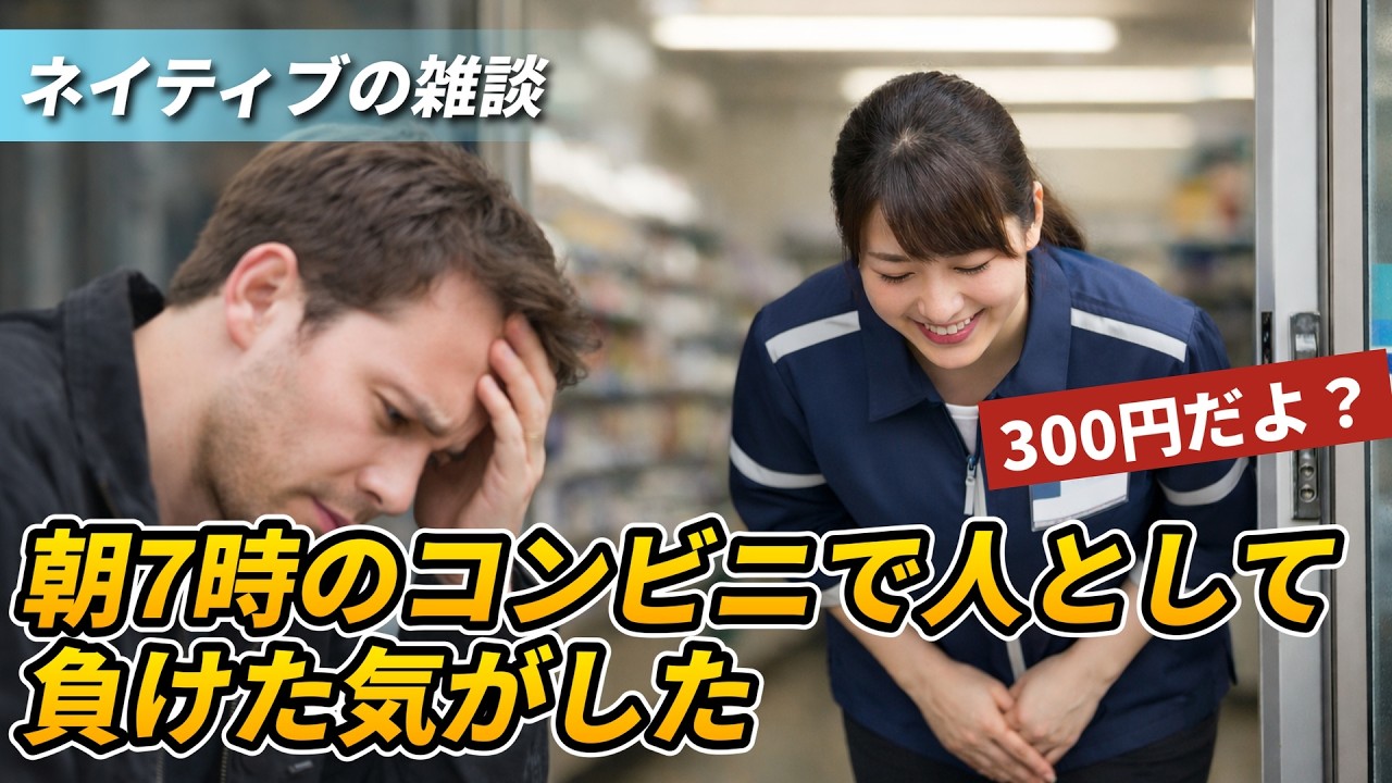 朝7時のコンビニで、人として負けた気がした｜ネイティブの雑談