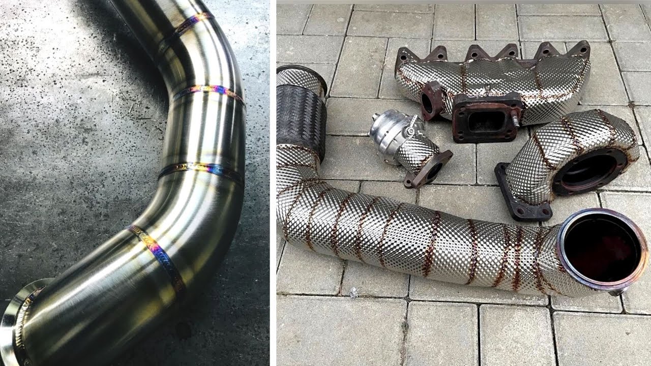 Soudure TIG  pièces automobile,  isolation thermique pot d'échappement