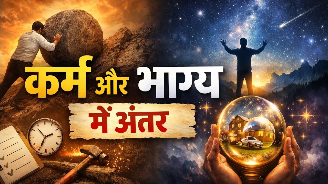 कर्म और भाग्य में अंतर । Difference between Karma and Bhagya क्या सब कुछ पहले से तय है ।