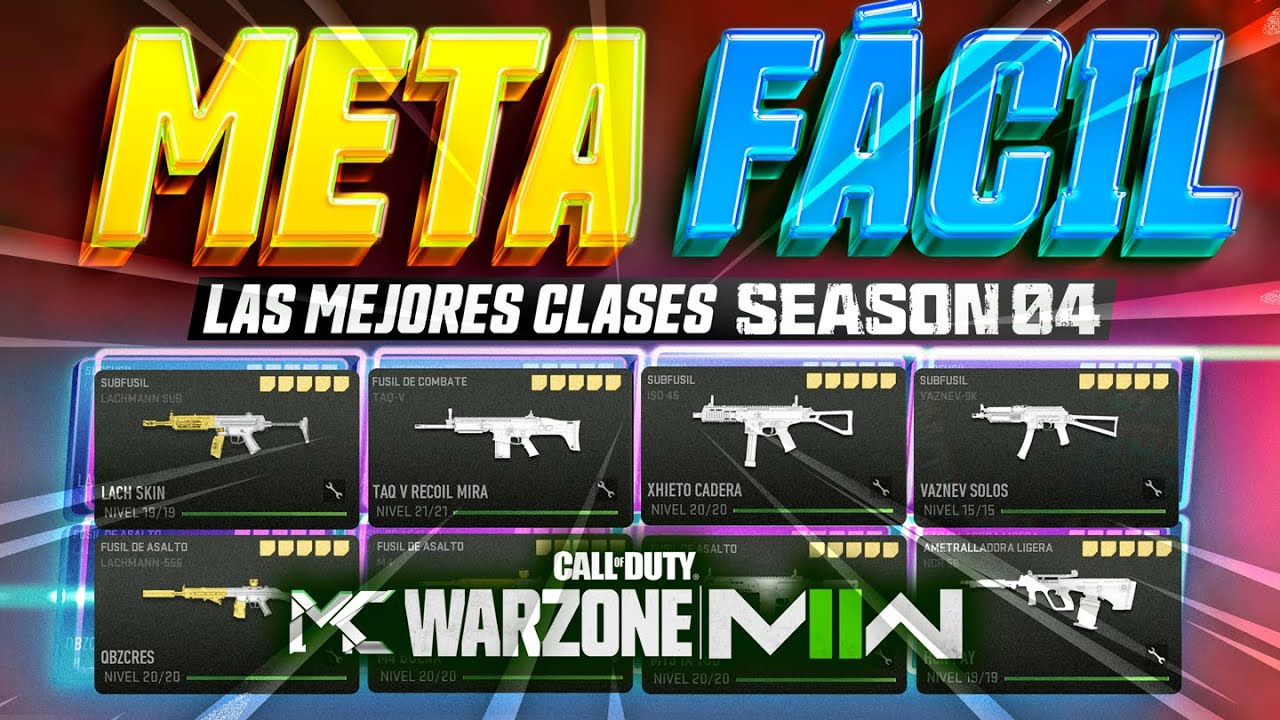 *DEFINITIVO* MEJORES CLASES y MAS FÁCILES DE LA TEMPORADA 4 WARZONE 2.0 con Analisis Retrocesos