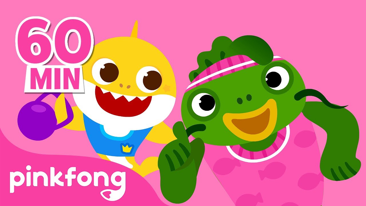 Academia do Bebê Tubarão e mais músicas infantis | +Compilação | Pinkfong Canções para crianças