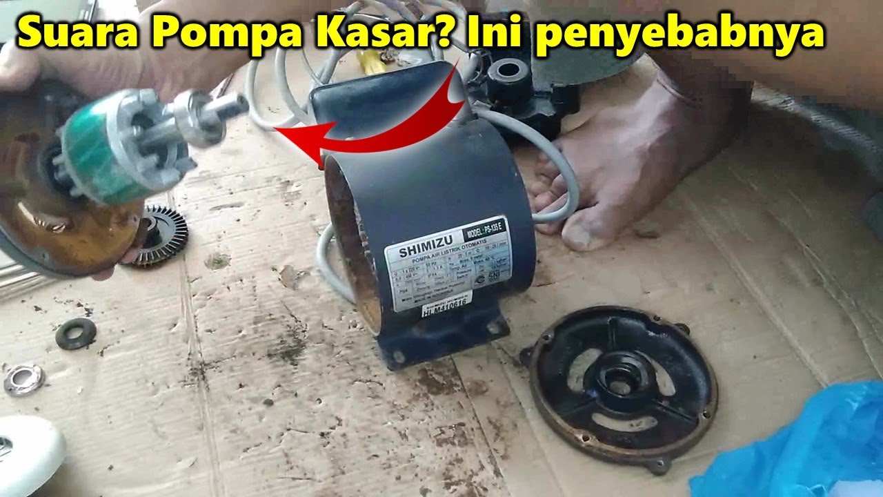 Ganti bearing (laher) pompa Shimizu PS-135 E, bongkar pasang