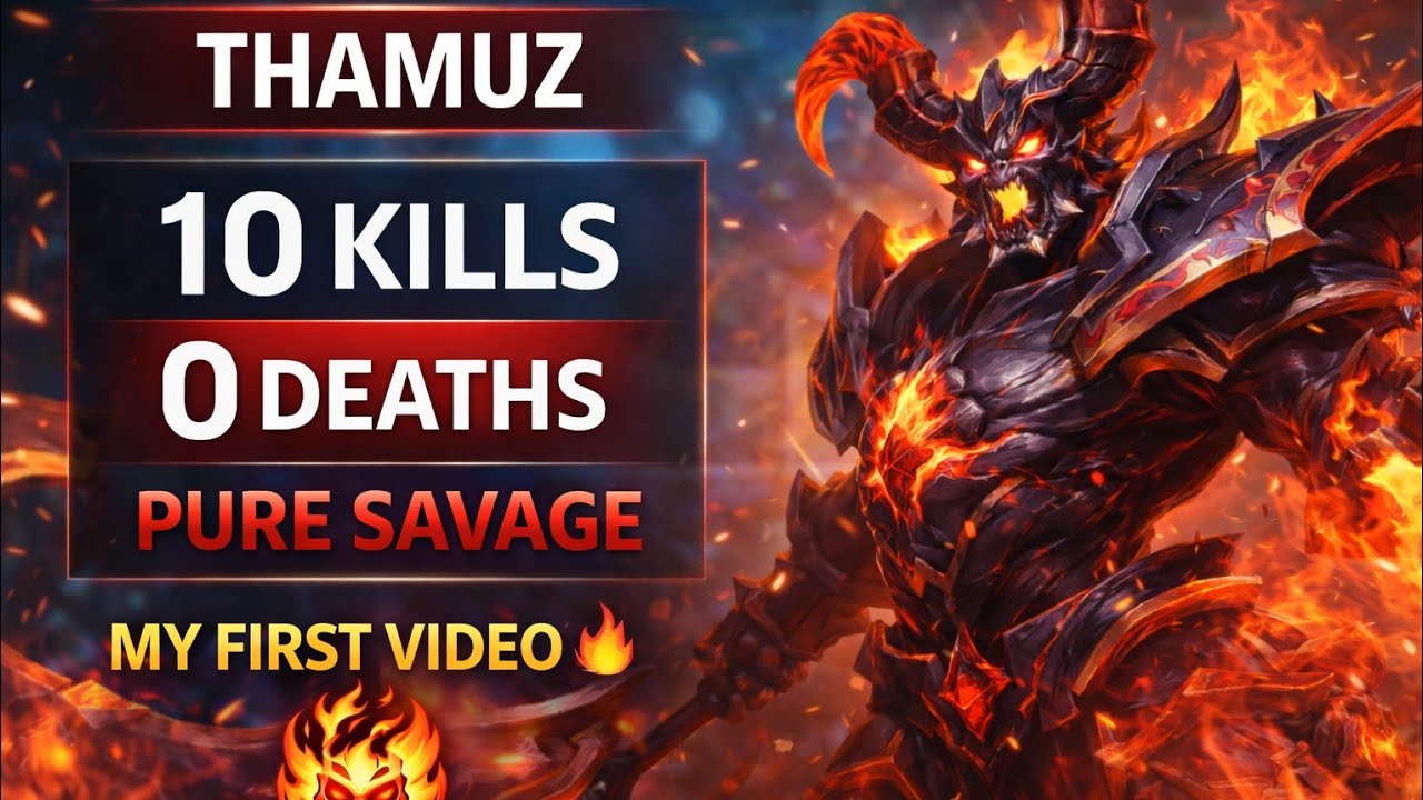 “Thamuz 10 Kills | 0 Deaths 😈 Pure Savage Gameplay | MLBB”  thamuz gameplay 
