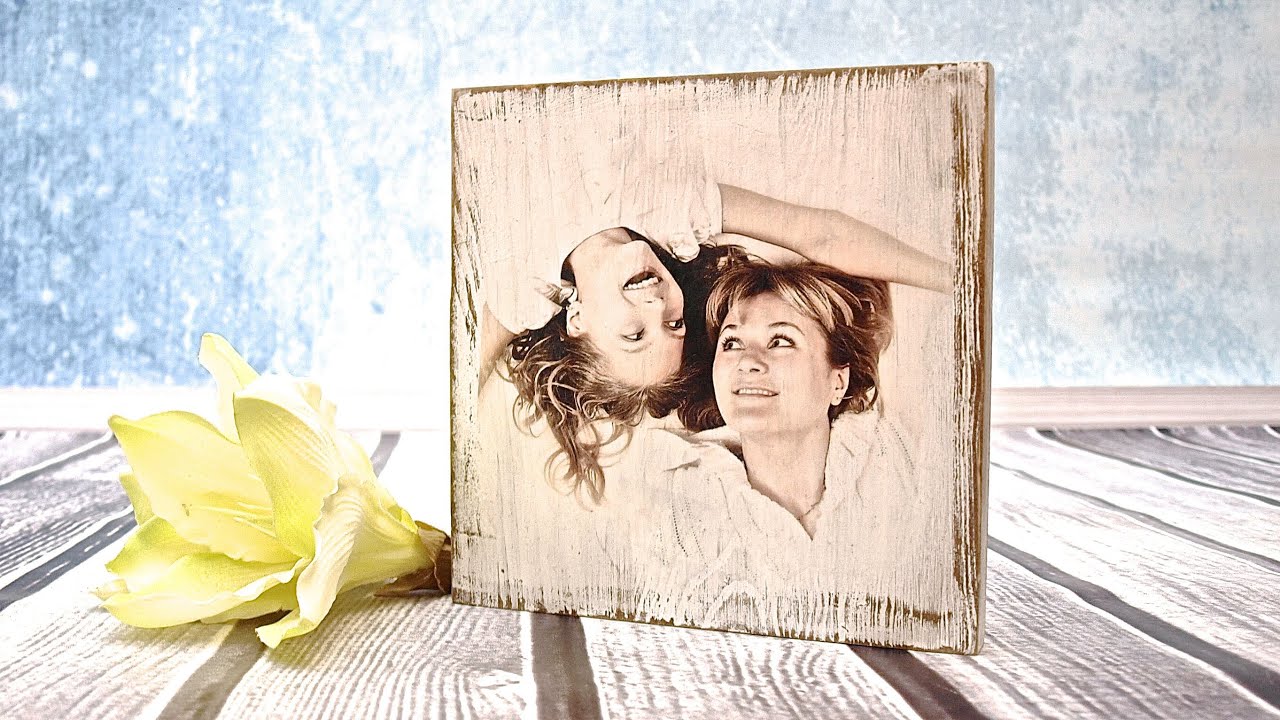 How to do a photo on a wooden board - tutorial  ----- DIY By Catherine  :)