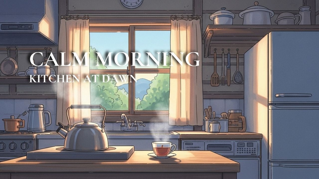 Kitchen at Dawn — Calm Morning Ambience for Focus & Study | 1 Hour