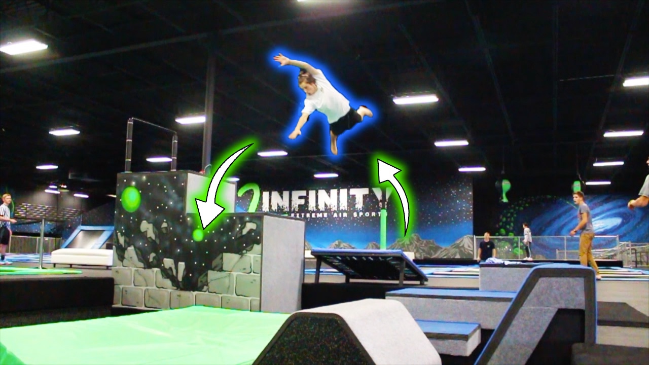 INSANE SETUP AT TRAMPOLINE PARK! (crazy flips)