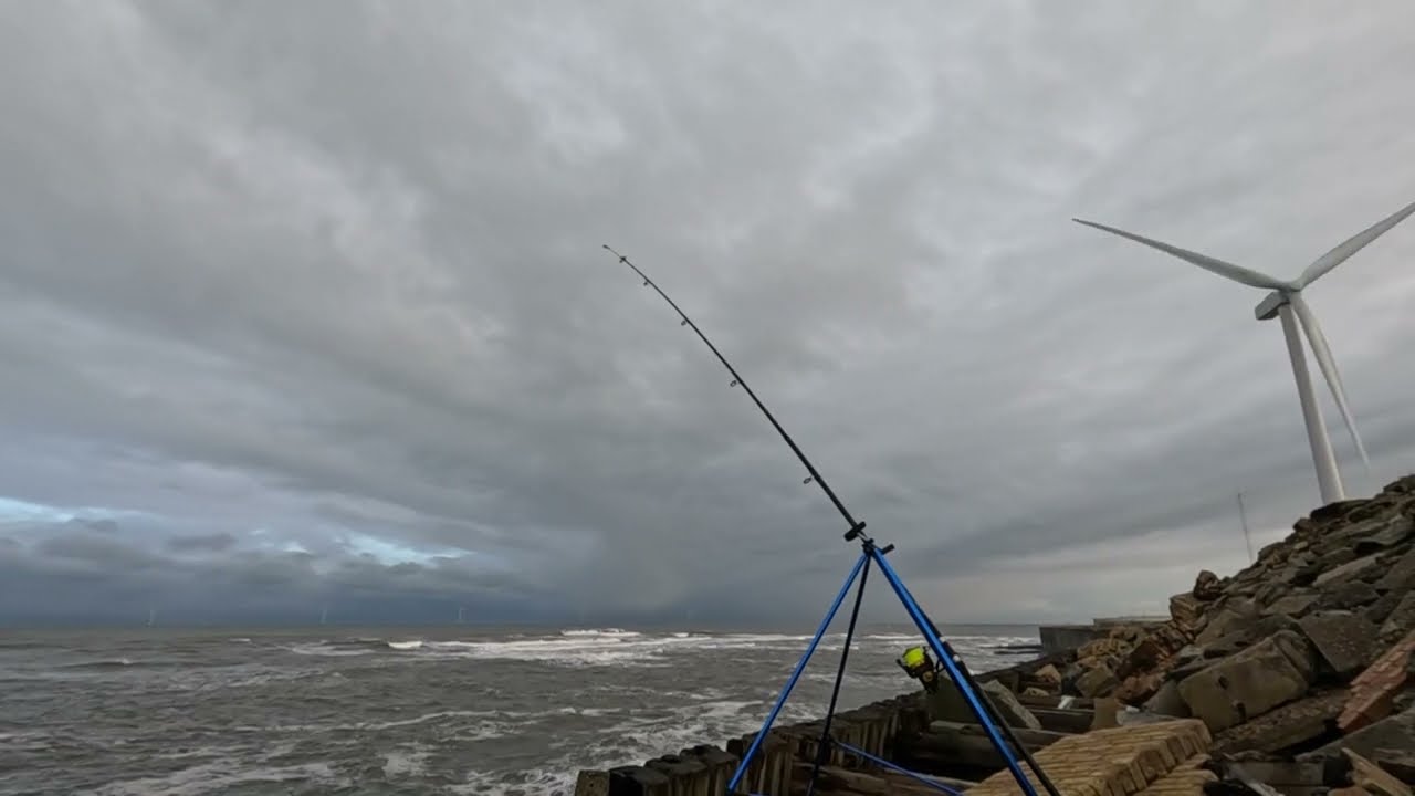 fishing at Cambois blocks