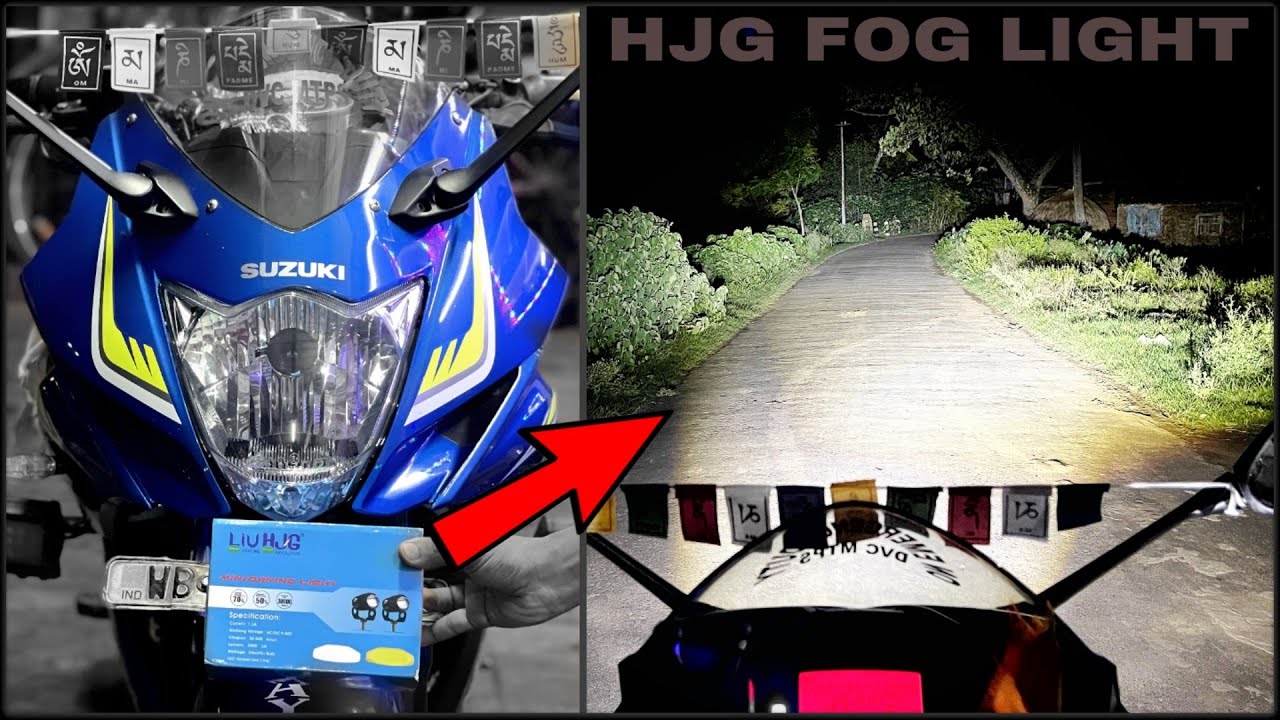 Suzuki Gixxer bike Headlight Modification | Gexxer SF hjg fog light install | Original LED fog LIGHT