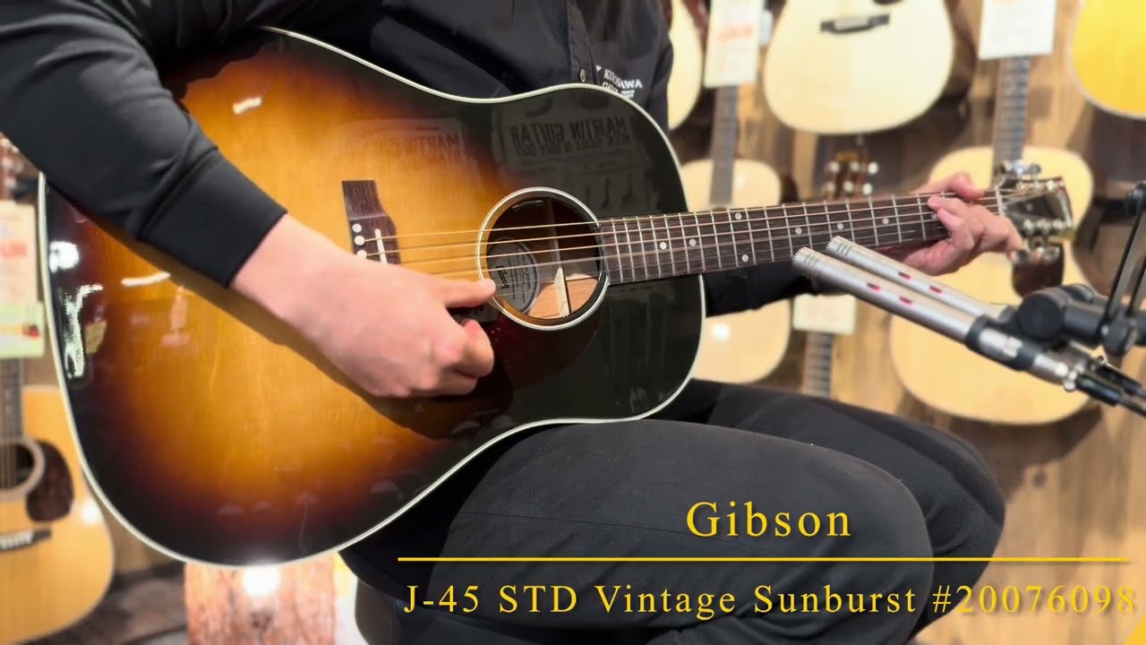 【売約済み】〔新品〕Gibson J-45 STD Vintage Sunburst #20076098【全音域が唸る圧倒的説得力】【2026年製】