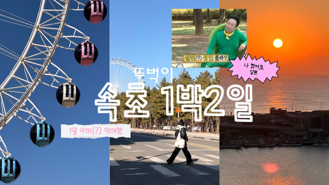 🌊먹짱 자매의 속초 1박2일 뚜벅이 여행:: 장칼국수 맛집, 소품샵투어, 오션뷰 호텔, 카페, 중앙시장 먹거리 추천