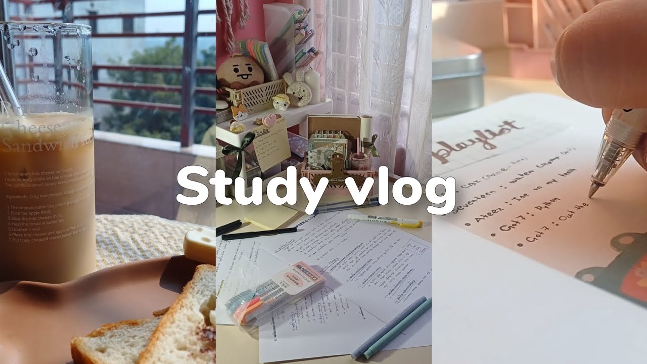 STUDY VLOG ● 6 AM productive day, lot's of note taking,  coffee, journal [BD]