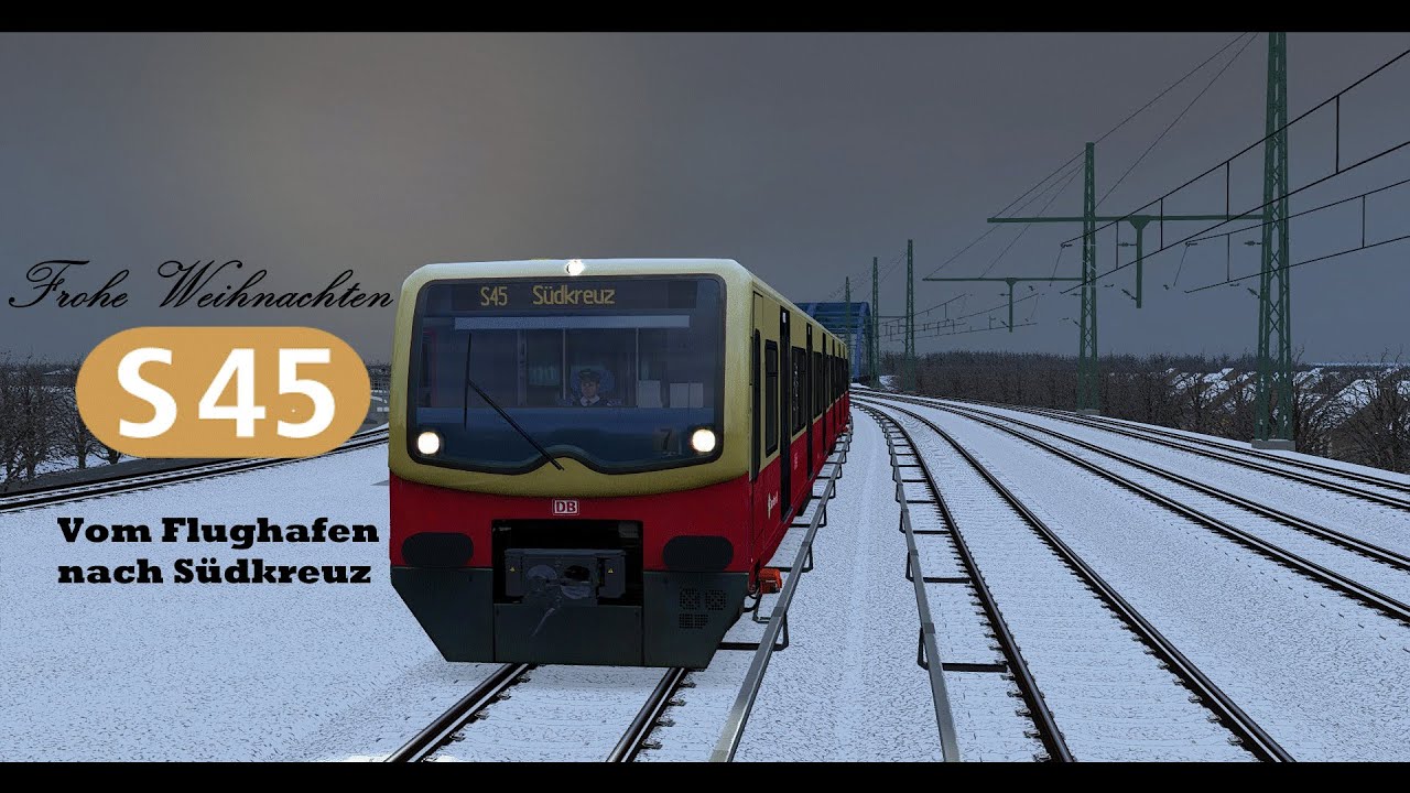 S-Bahn Berlin - mit der S45 zum Südkreuz vom Flughafen BER - Original Ansagen und der BR481