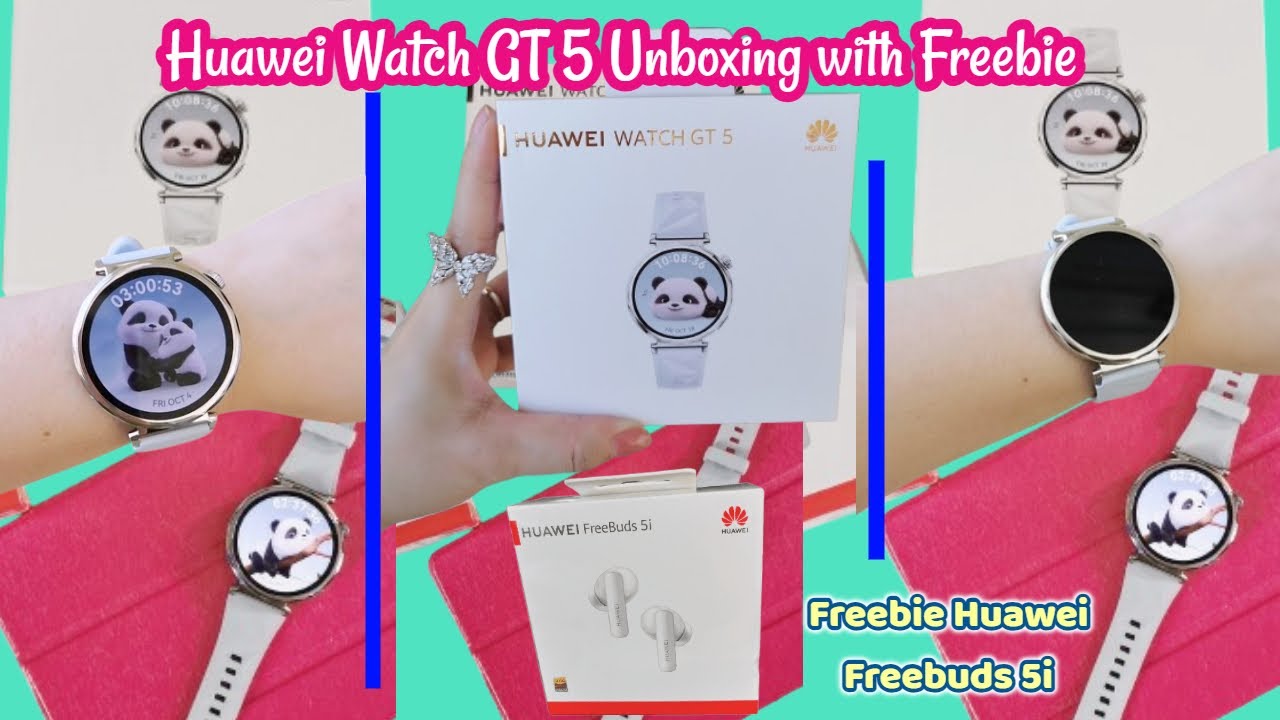 Huawei Watch GT 5 41mm Blue unboxing with freebie