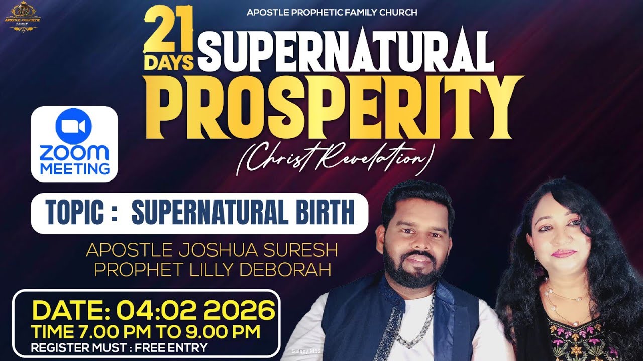 Day-6 | Supernatural Prosperity | Apostle Joshua Suresh & Prophet Lilly Deborah