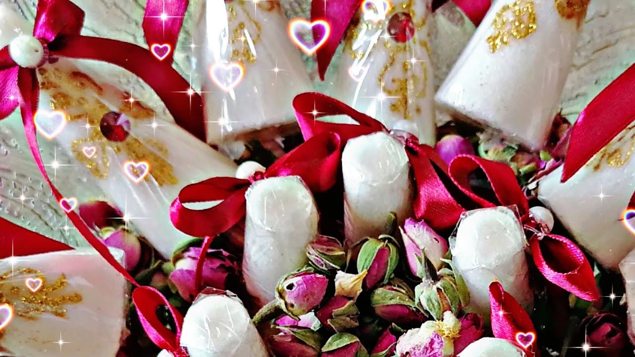 طريقة تغليف قالب السكر 🛍️ توزيعات العروس 👰🎁