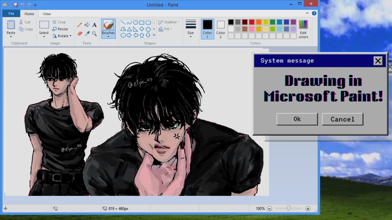 Drawing in Microsoft Paint