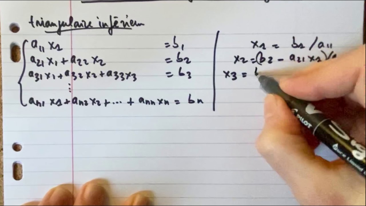 Résolution d’un système linéaire triangulaire (MAO 8.2)