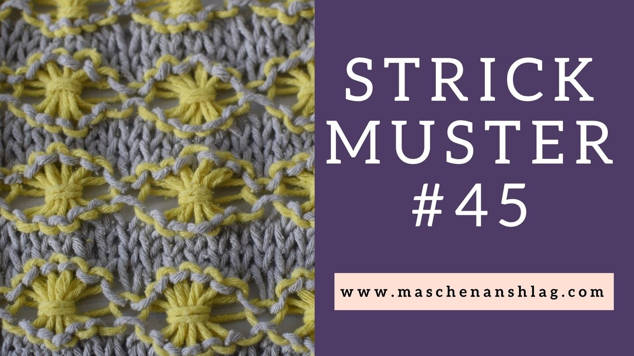 Strickmuster Blumenreihe, Strickmuster #45