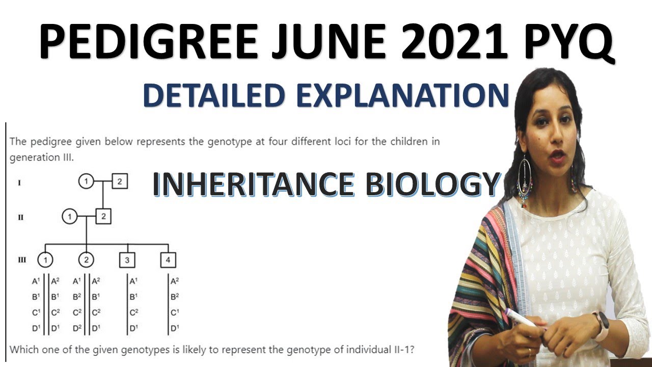 Genetics Pedigree Question June 2021 Detailed Explanation I Inheritance Biology I CSIRNET GATE DBT