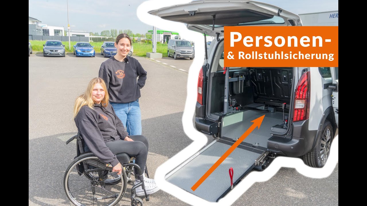 Personen- und Rollstuhlsicherung im Fahrzeug (Heckeinstieg mit Rampe). So gehts!