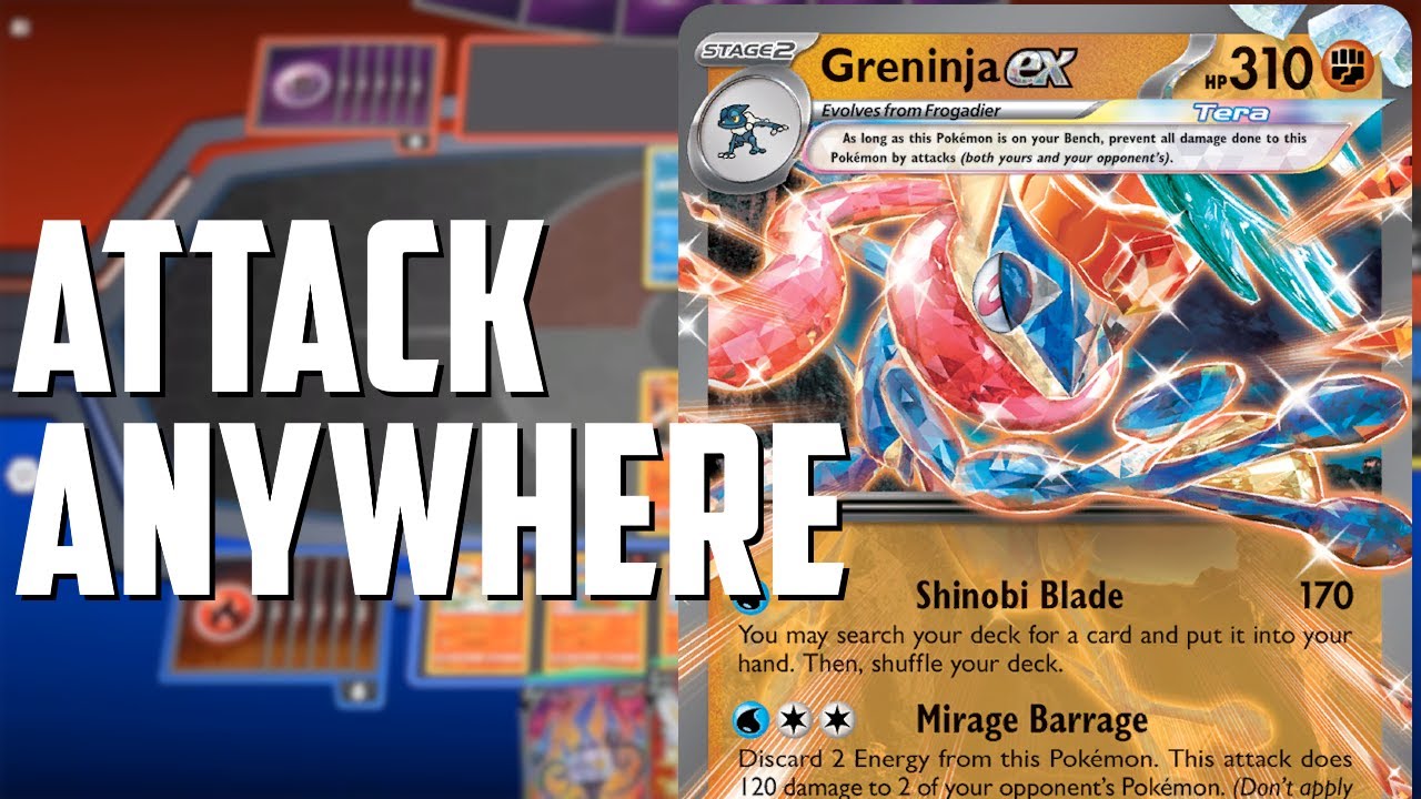 ATTACK ANYWHERE WITH Tera Greninja ex! But is it enough? - (Pokemon TCG Deck List + Matches)